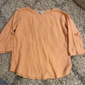 Woolrich Women's Light Orange Textured Blouse